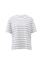 Load image into Gallery viewer, Stevie Slouchy Tee | White/Phantom Stripe