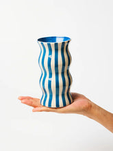 Load image into Gallery viewer, Palma Stripe Vase | Navy