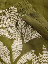 Load image into Gallery viewer, Belle Linen Tie Short | Green Print