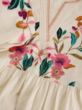Load image into Gallery viewer, Maeve Embroidered Midi Dress | Ivory Multi