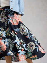 Load image into Gallery viewer, Abigail Midi Skirt | Navy Print