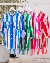 Load image into Gallery viewer, Stripe Shirt | Hot Pink/White