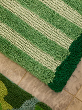 Load image into Gallery viewer, Striped Reversible Bath Mat | Green