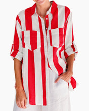 Load image into Gallery viewer, Stripe Shirt | Red/White