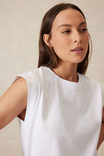 Load image into Gallery viewer, Esme Extended Shoulder Tee | White