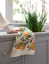 Load image into Gallery viewer, Lemons 100% Linen Tea Towel