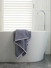 Load image into Gallery viewer, Stripe Cotton Bath Towel | Navy/White