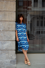 Load image into Gallery viewer, Hailey Shirt Dress | Blue Mosaic