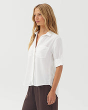 Load image into Gallery viewer, Split Back Button Down Shirt | White