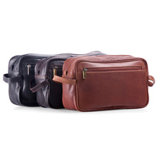 Load image into Gallery viewer, Huckleberry Leather Toiletry Bag l Brown